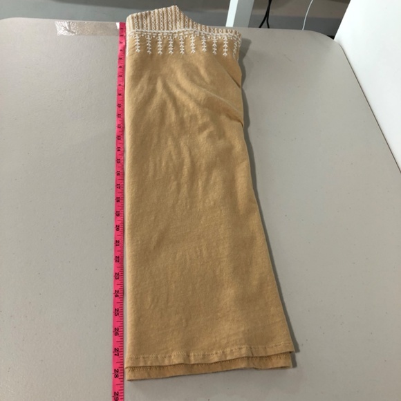 J Jill Pure Jill Elements Womens Top Size 3X Tan Light Brown Embroidered Linen - Picture 9 of 11